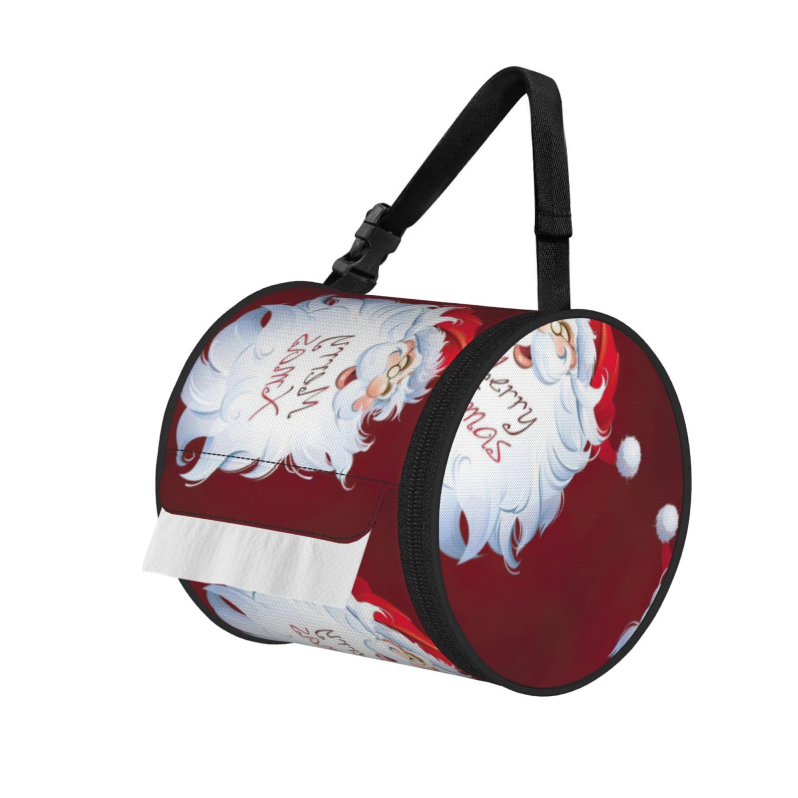 Xmas Day Print Fashion Tissues Organizer Box, Hanging Tissue Holder For Purse Coins For Car Office Daily Outing