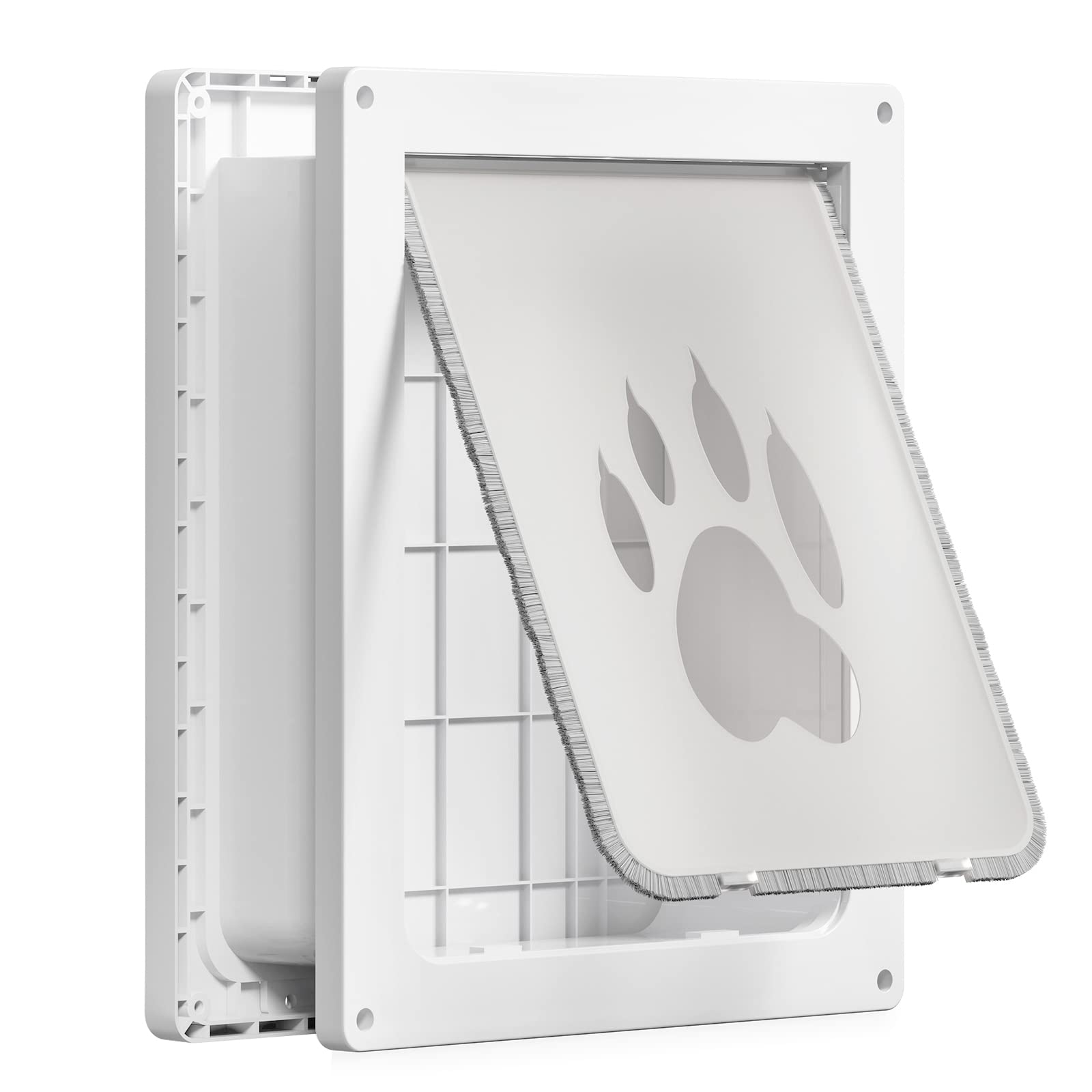 Dog Door for Interior and Exterior Doors or Walls, Upgrade Thicken Dog Doors for Large Dogs, Plastic Doggy Door and Cat Door with Security Cover and Magnetic Flap, Strong and Durable (Pets Up to 100Lb