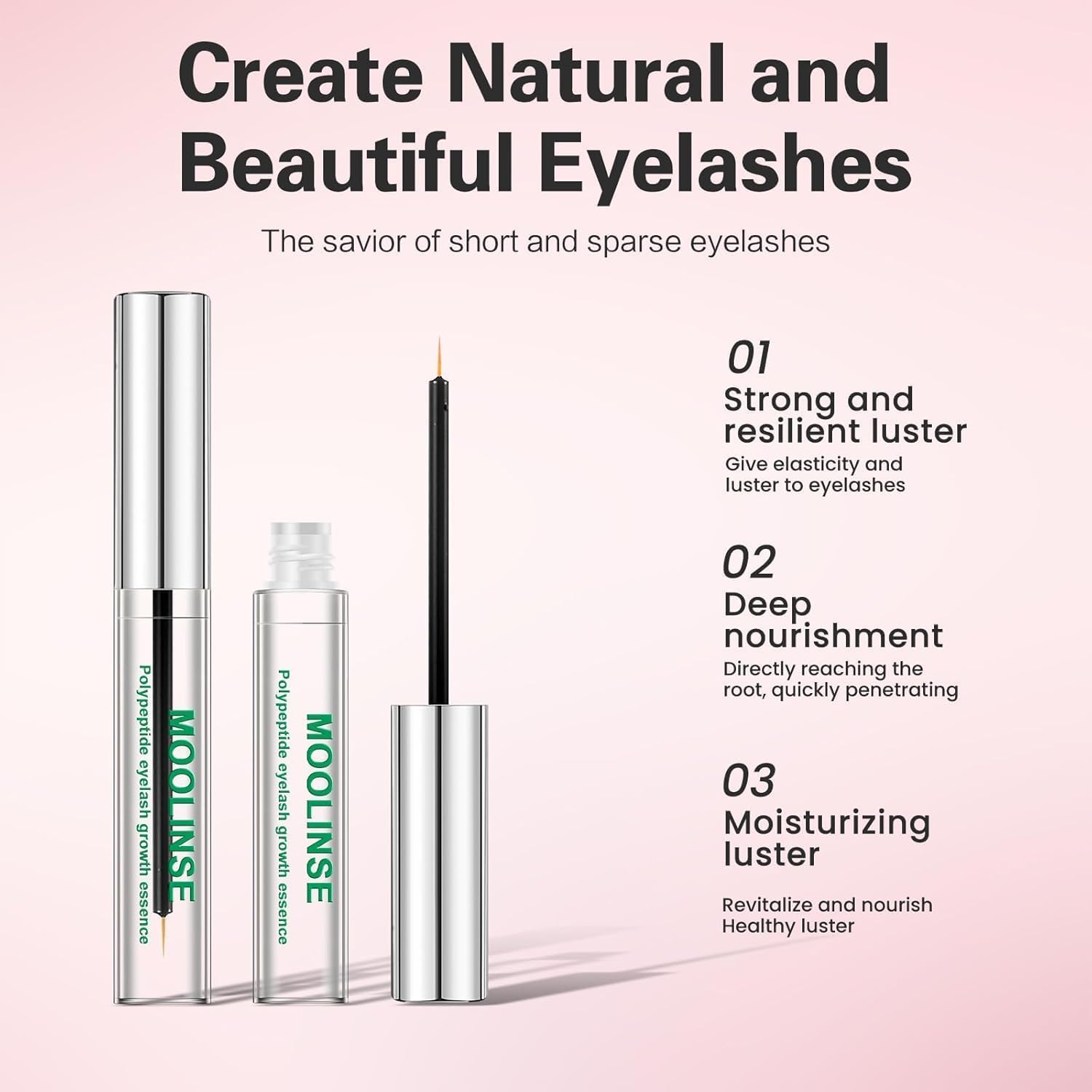 Lash Serum -Eyelash Serum for Thicker, Longer Eyelashes and Eyebrows, Advanced Natural Formula for Longer, Fuller- Safe for Sensitive Eyes - Image 3