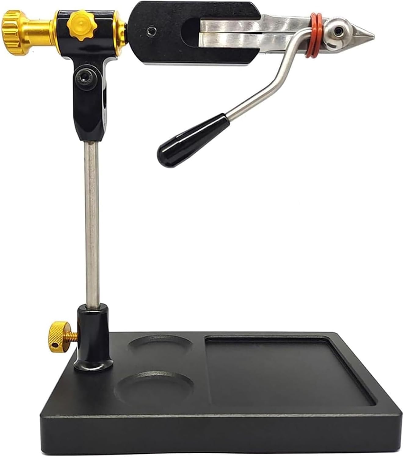 360° Rotary Fly Tying Vise, Fishing Hook Tying Tools with Bobbin Threader Fly Tying Tool, Cast with Industrial Steel, Accommodate a Wide Range of Hooks Size 28-4/0