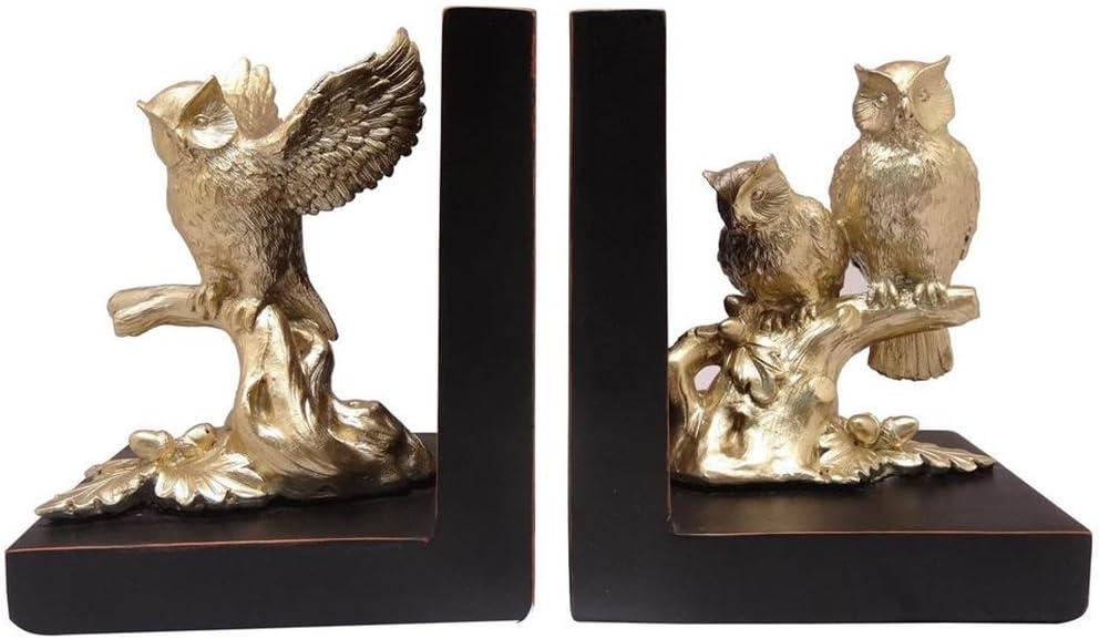 Owl Bookends Book Ends Decoration Gold Color D83304FBA
