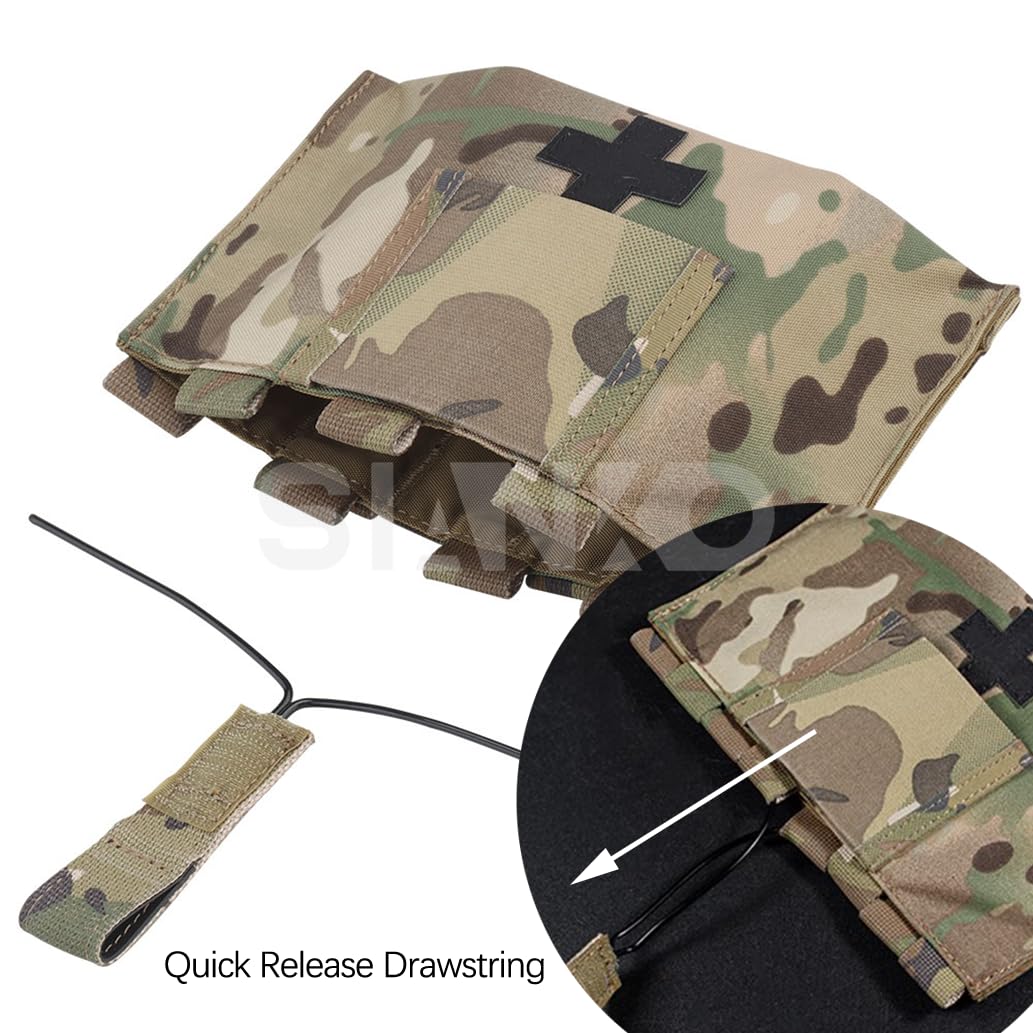 Bolsa táctica militar Molle IFAK para exteriores, airsoft, caza, kit de primeros auxilios de emergencia médica, bolsa EMT, chaleco MOLLE cinturón, accesorio de mochila