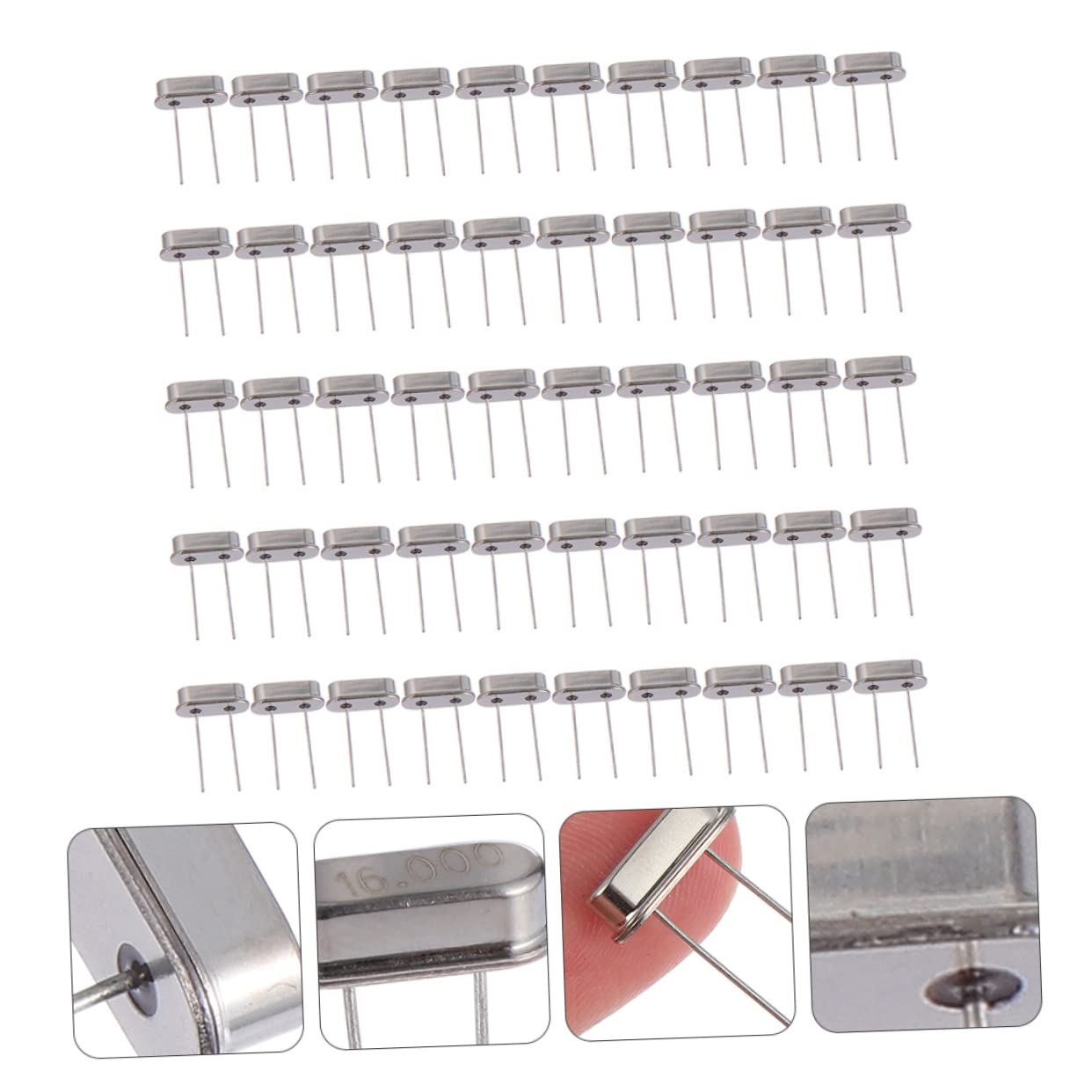 Artibetter 100 Oscillateurs à Cristal Passifs Hc-49s 16 Mhz, 16.000 Mhz Dip 2 Broches, Lot de 100 Pièces, Résonateurs à Quartz pour Télécommandes et Appareils Électroniques Professionnels