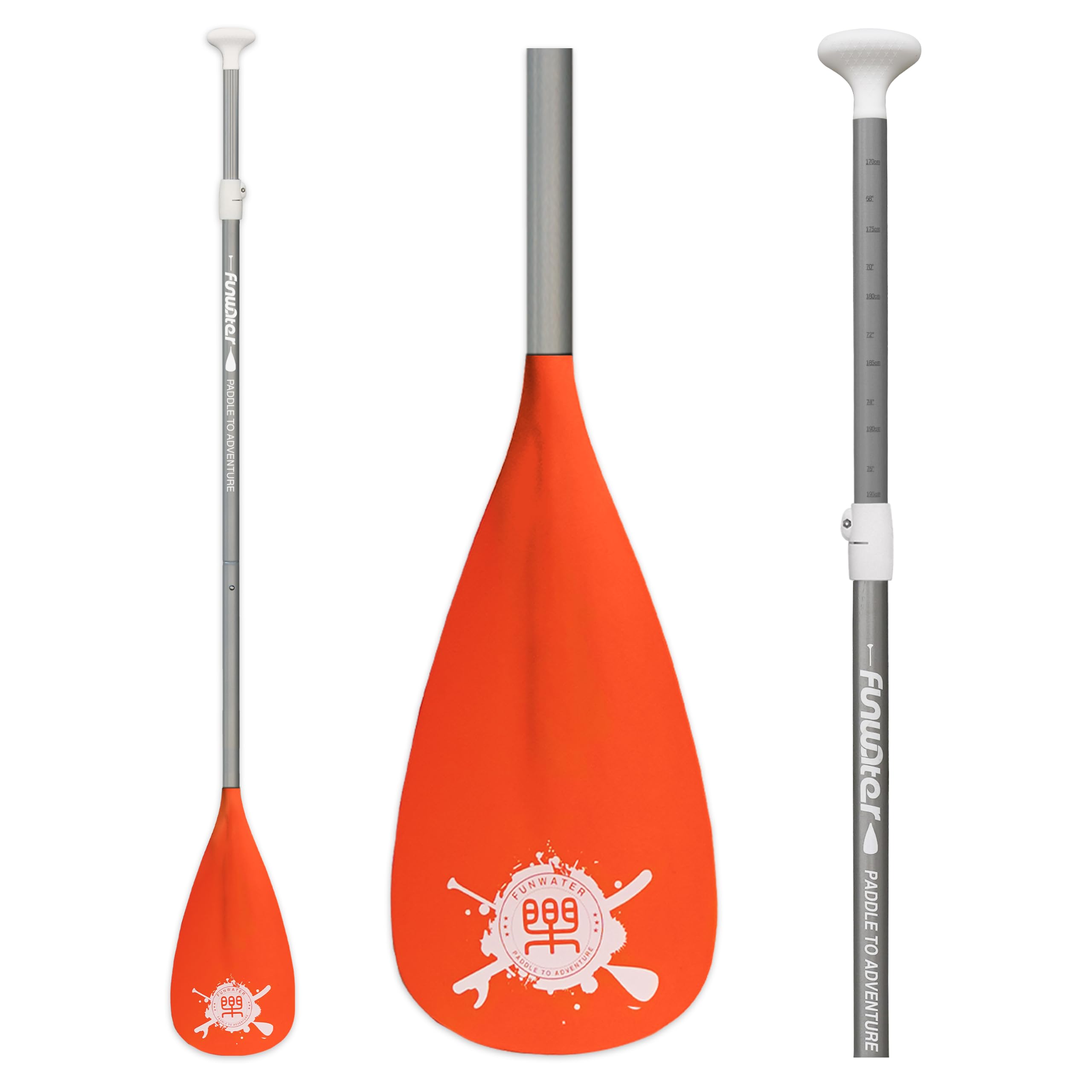 FunWater Sup Paddle Stand Up Paddle Ajustable de 3 o 4 piezas Tabla de Paddle flotante de aleación portátil duradera y estibable