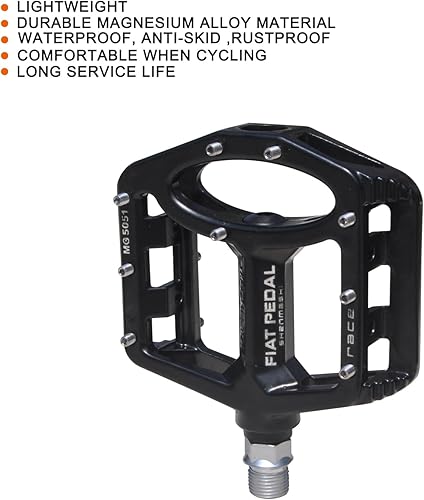 Miniatura 5 de UPANBIKE Pedales de bicicleta de aleación de magnesio 916 '' rodamiento de husillo de alta resistencia antideslizante gran plataforma plana para