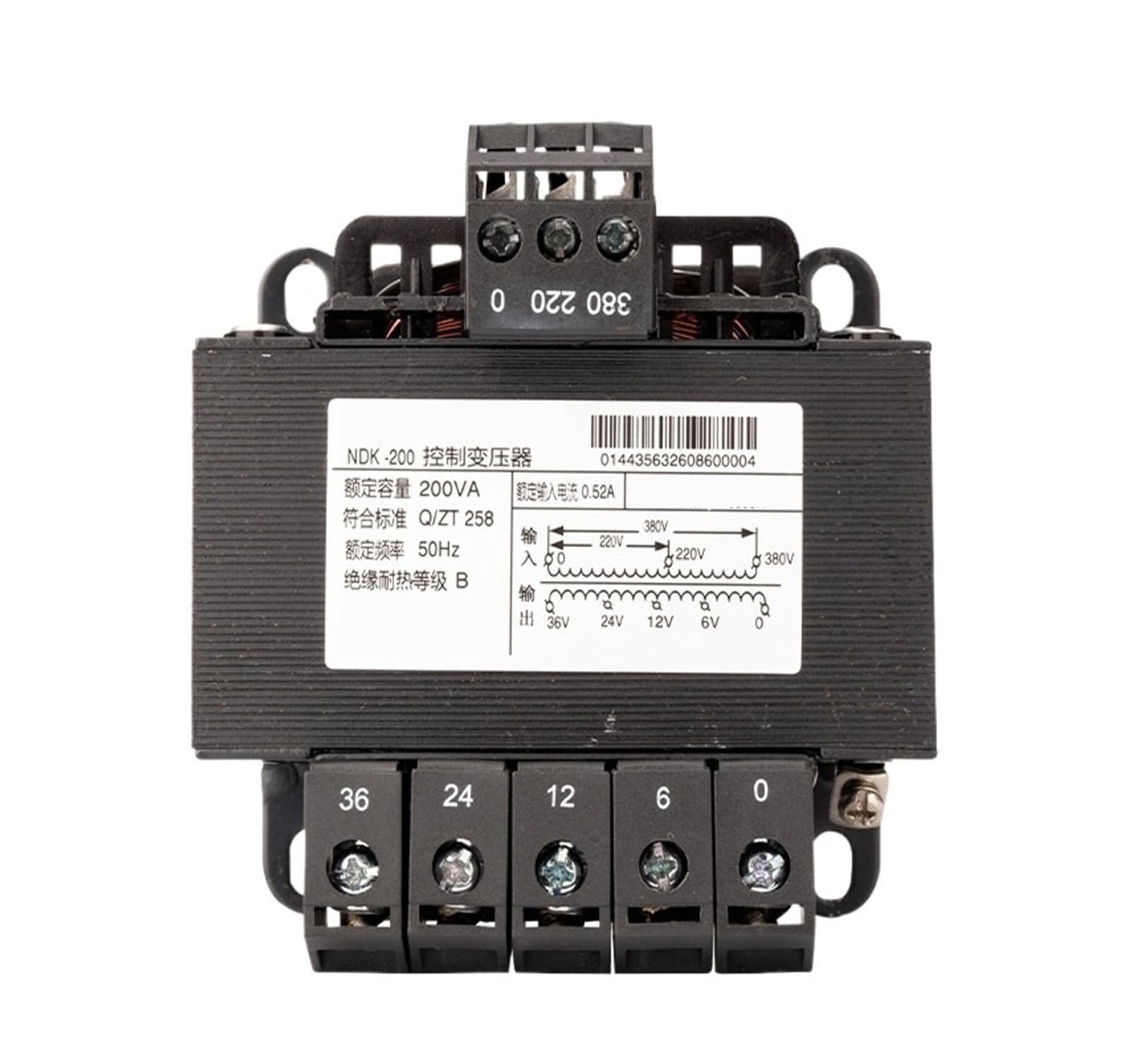 Transformador de control BK-200VA 200W 380V/220V a 110V/36V/24V de tensión constante