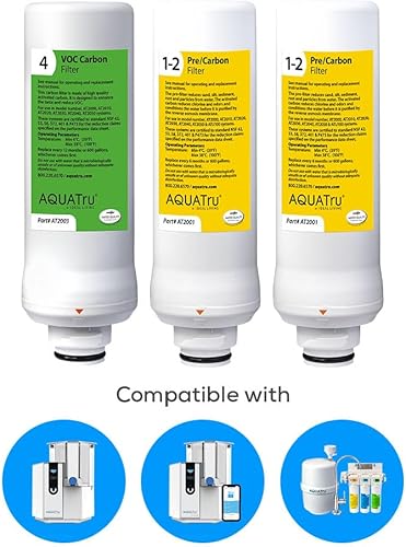 Miniatura 6 de AquaTru - Paquete combinado de 1 año con 2 prefiltros y 1 filtro de carbono con un filtro RO para purificadores de agua AquaTru Classic, Connect y