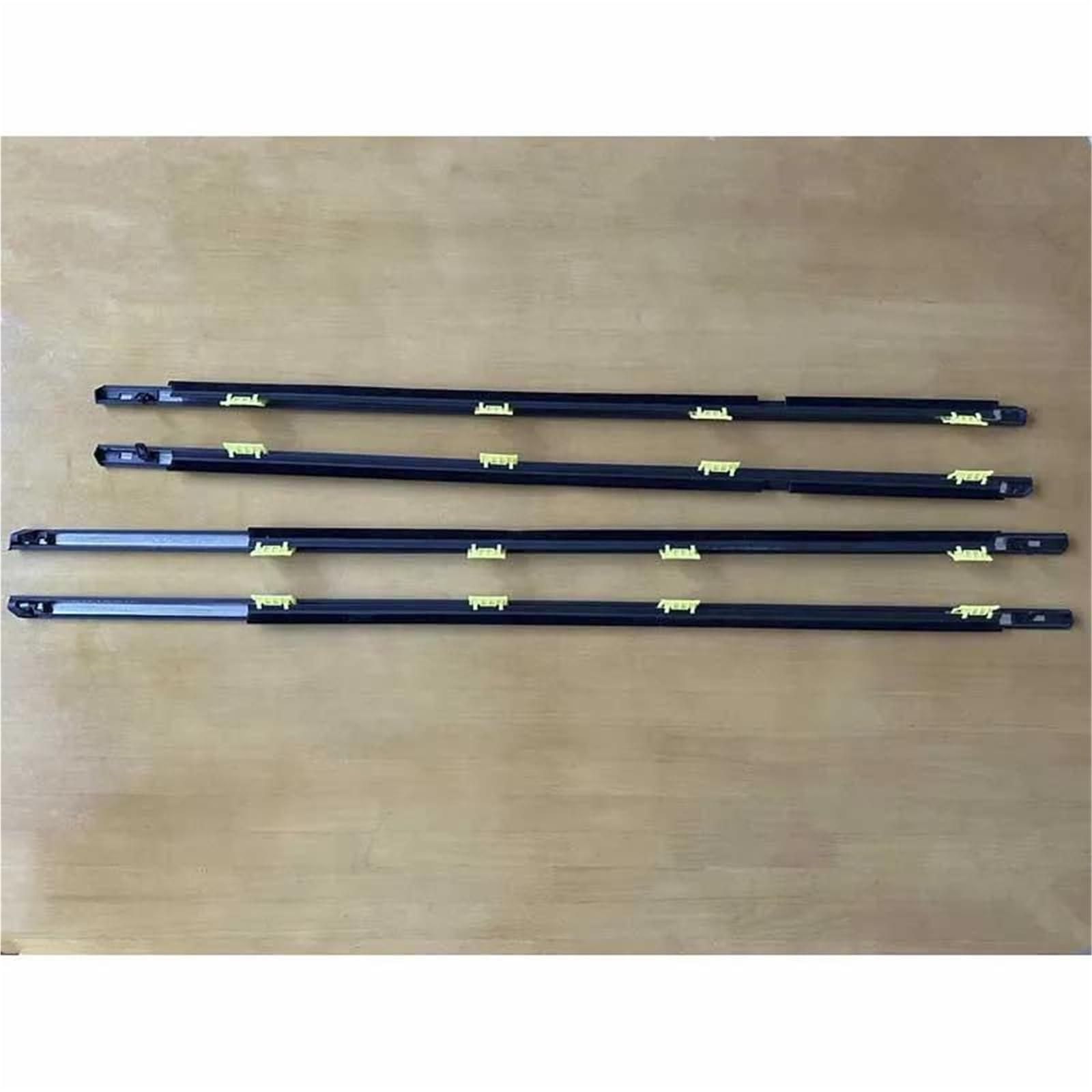 Noheeu One Color For Civic 2001 2002 2003 2004 2005 4Pcs Outside Window Weatherstrip Seal Belt Weather Strip Moulding Trim Accessories