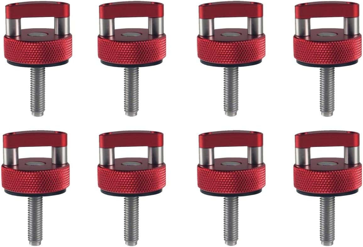 DEWHEL Hard Top Quick Removal Fastener Thumb Screw W/D Ring Compatible with Ford Bronco 2 & 4 Door 2021 and up Black