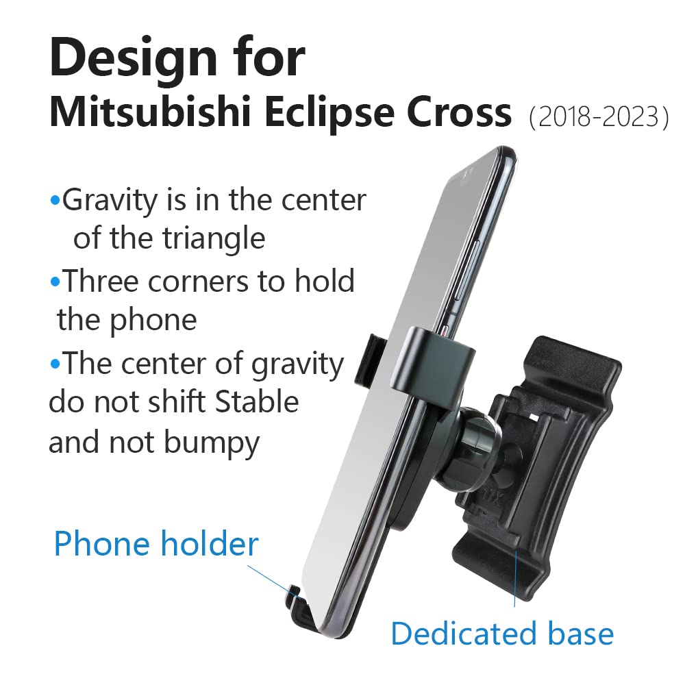 Handyhalterung Für Mitsubishi Eclipse Cross (2018-2024) - Lüftungsschlitz-Montage, Verstellbar, Passt Für Smartphones Bis 7,5 Cm Breite