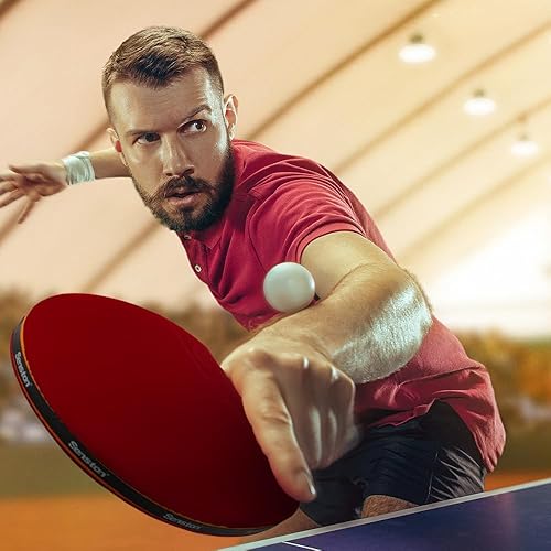 Miniatura 6 de Senston Pala de tenis de mesa profesional con tecnología de carbono, juego de paletas de ping pong para jugadores avanzados, raquetas de ping pong