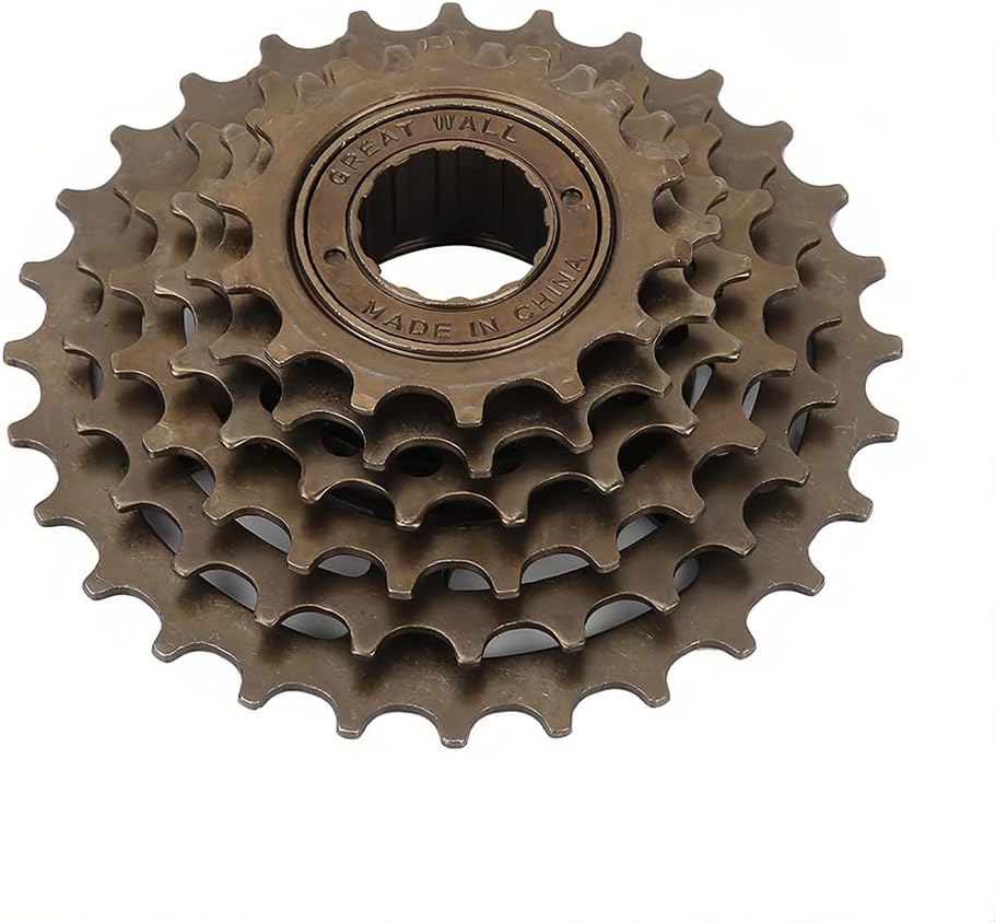 Joyzan Bike Freewheel, 14T to 28T 6 Speed Bicycle Freewheel Multiple Sprocket Threaded Type Freehub Hybrid Folding Road Mountain Bike Cycling Replacement Part MTB Rear Cassette Screw Ring Accessories