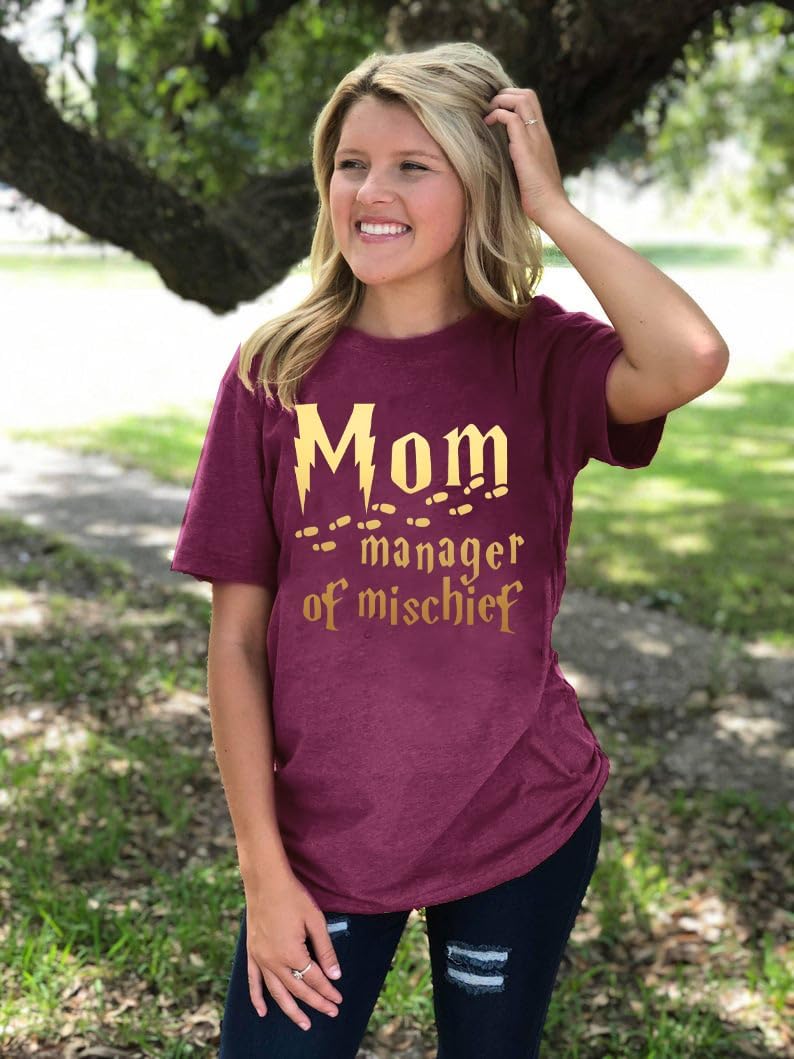 Mom Manager Birthday Shirt for Women - Funny Mama Family Clothes Mothers Day Graphic Outfit Tee Tops - Image 2