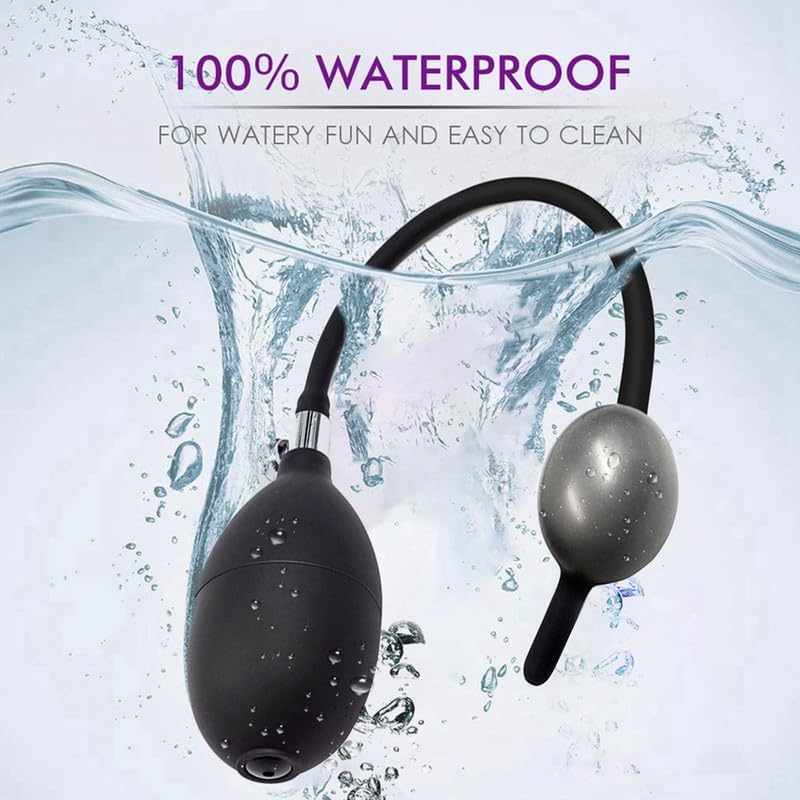 Miniatura 5 de Kit suave de 13.6 pulgadas para hombre, kit de enchufe uretral masculino de longitud total inflable (negro) palo adecuado para principiantes para