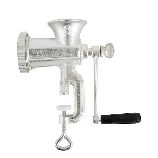 Chard HG-8 Meat Hand Grinder, No. 8, Silver
