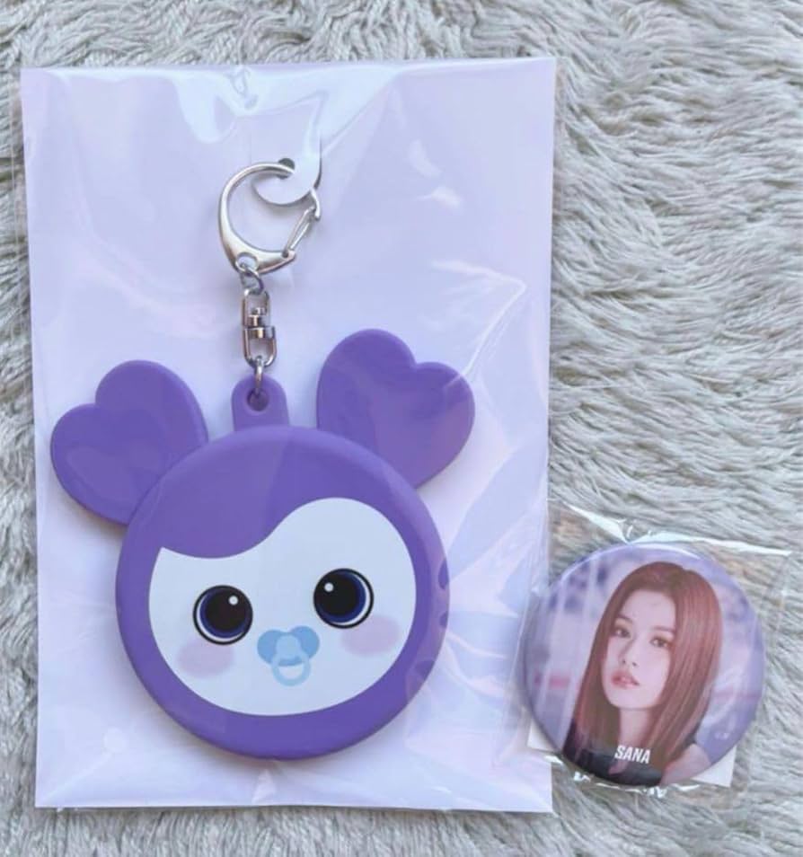 TWICE サブリー　バックチャーム　ロゼット付き缶バッジ G.triGerオリジナル 推し活グッズ】垂れ耳付きロゼット【缶