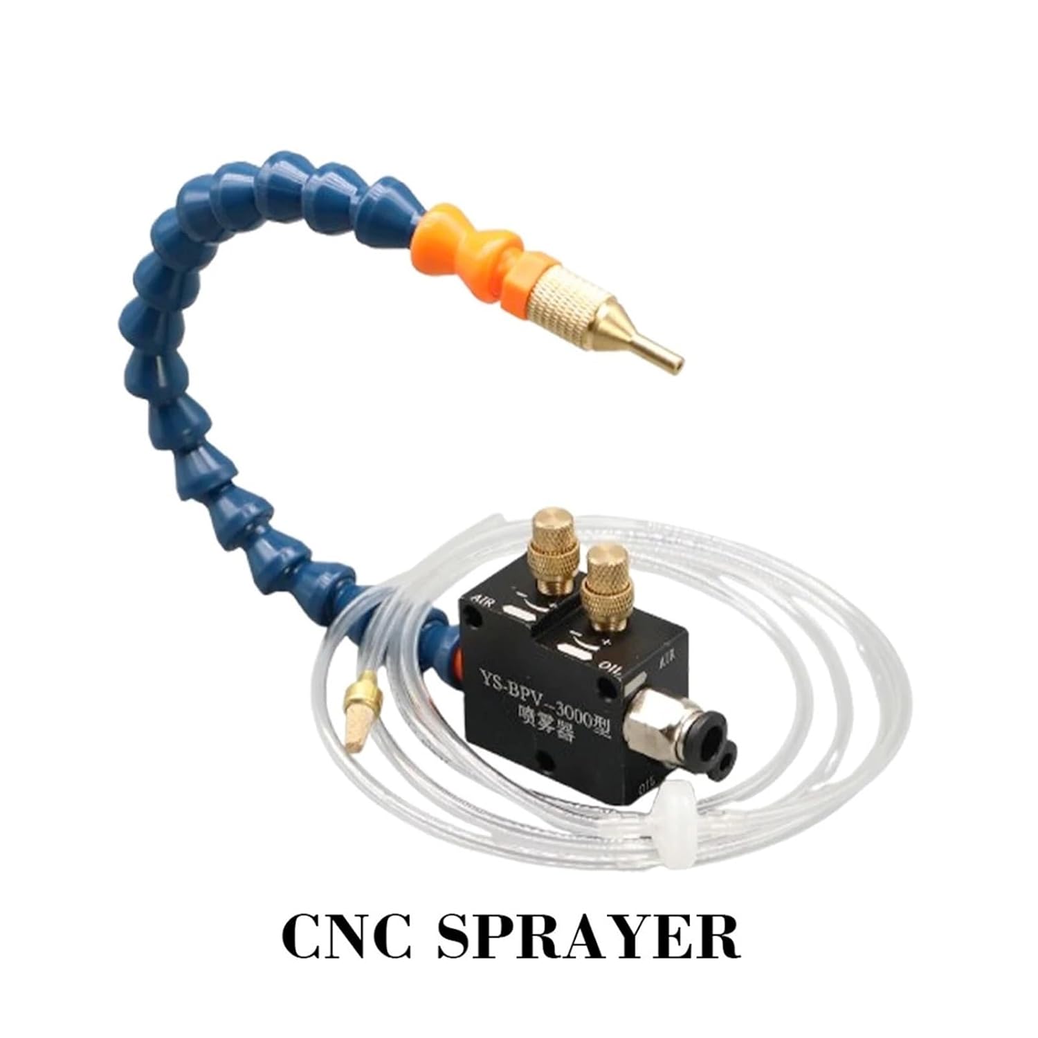 CNC Cooling Sprayer CNC Cooling Sprayer Mist Coolant Spray System Self-Priming for 8MM Air Pipe Lathe Milling Drill Engraving Machine Tool(320mm Length)