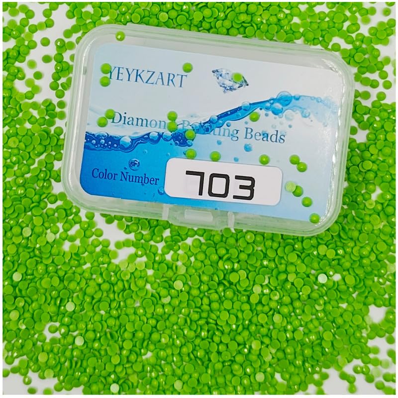 YEYKZART 703 Diamond Painting Replacement Round Diamonds Beads Rhinestones Accessories for Diamond Art Missing Color 3500 PCS