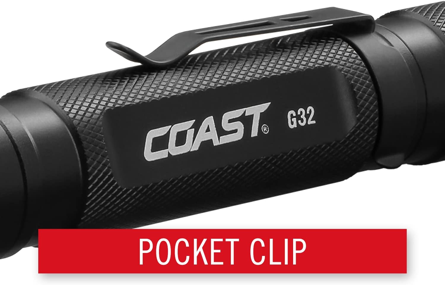 Coast G32 465 Lumen Flashlight with Pure Beam, Twist Focus and Bulls-Eye Spot Beam, Black - - 