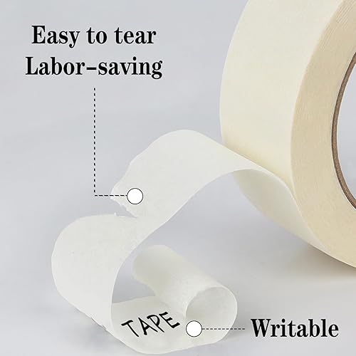 Miniatura 6 de HRJZF Cinta adhesiva de 2 pulgadas de ancho, paquete de 2 cintas adhesivas de pintura a granel para uso general, sin residuos y de grado artesanal,