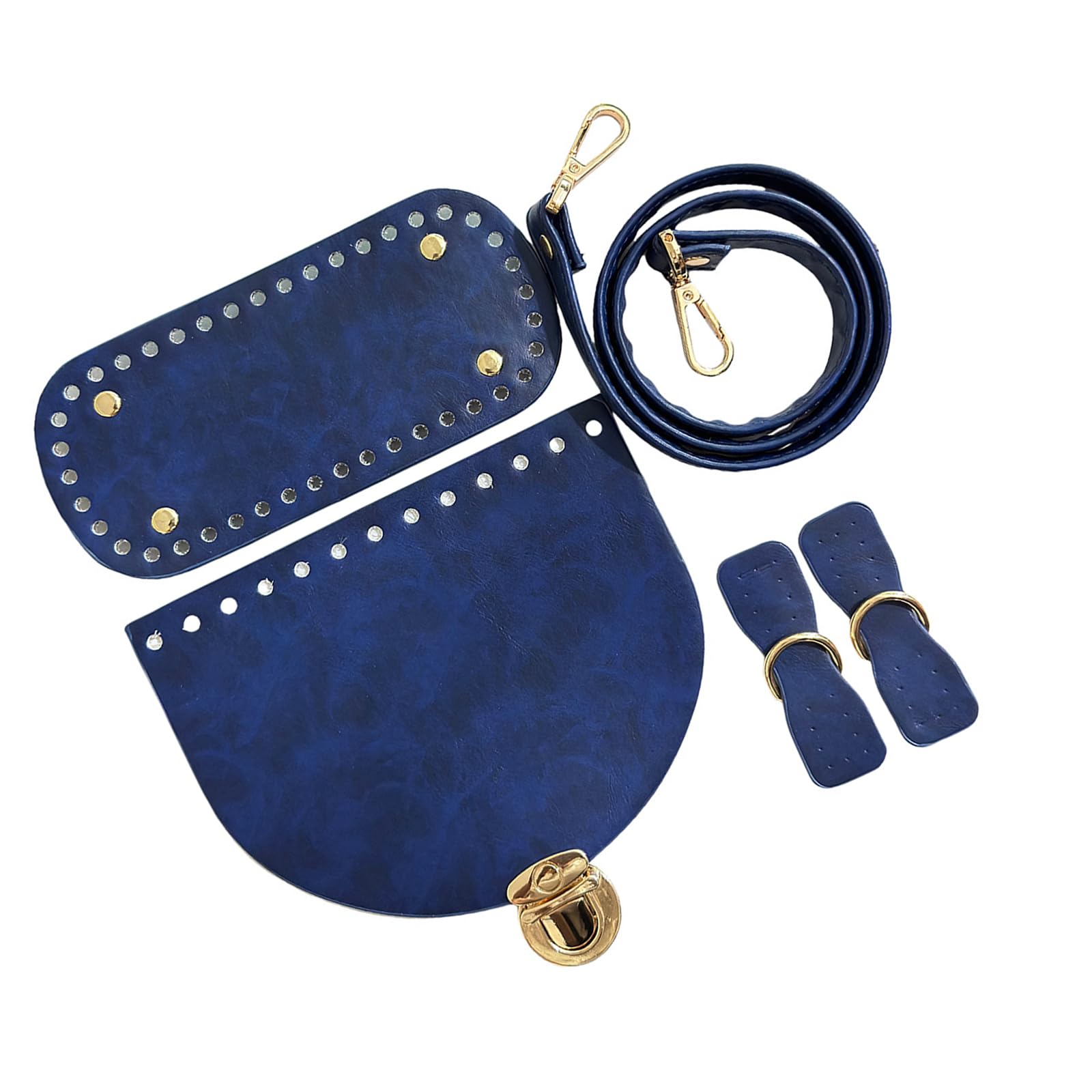 HDOYTXXM Bag Making Set Diys Leather Bags Knitting Set Shoulder Strap Top Zipper for Crochet Handbags Shoulder Bags Leather Purse Handles for Bag Making