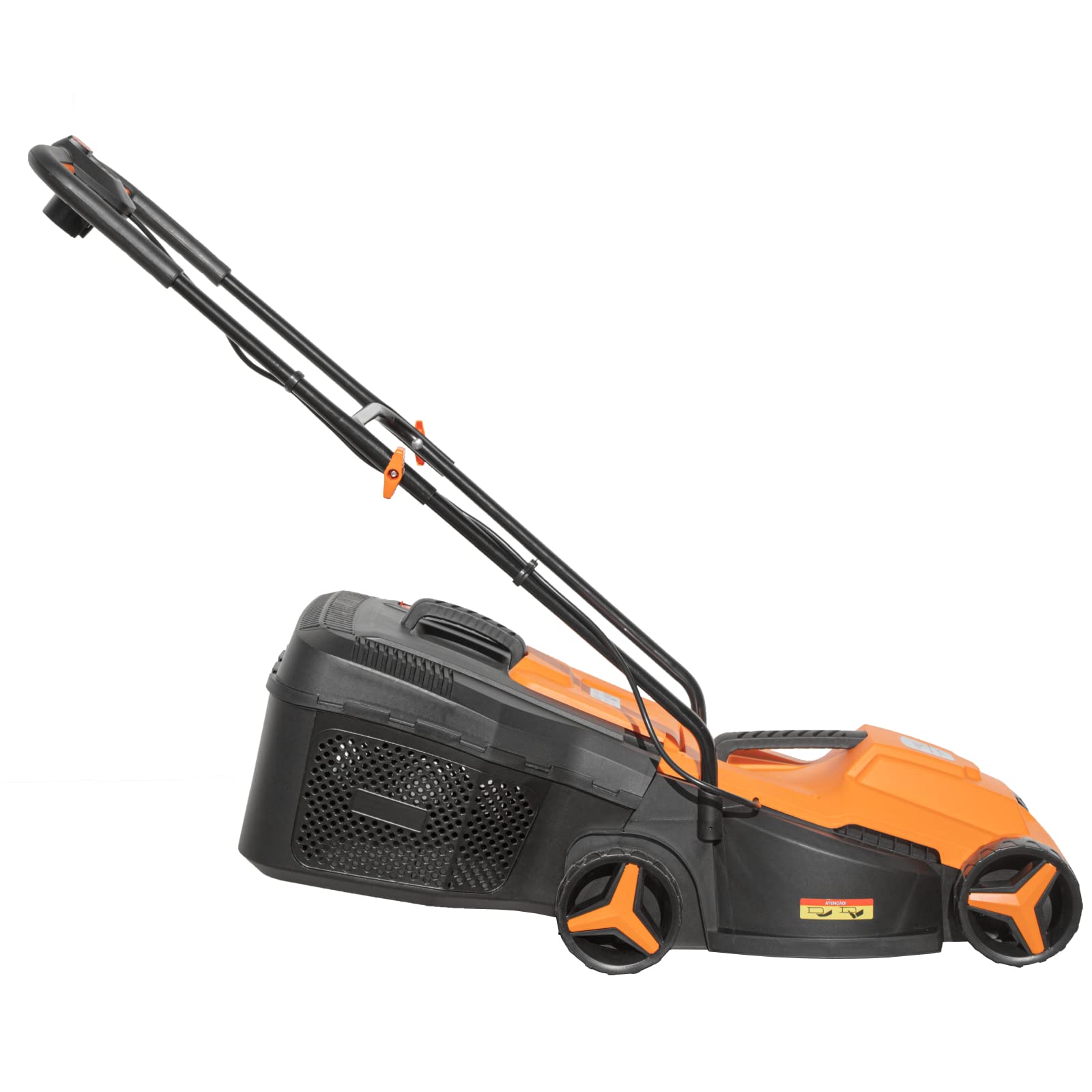 Bricoferrr Cortacésped Eléctrico - 1000W, Ancho de Corte 32cm y Altura Ajustable