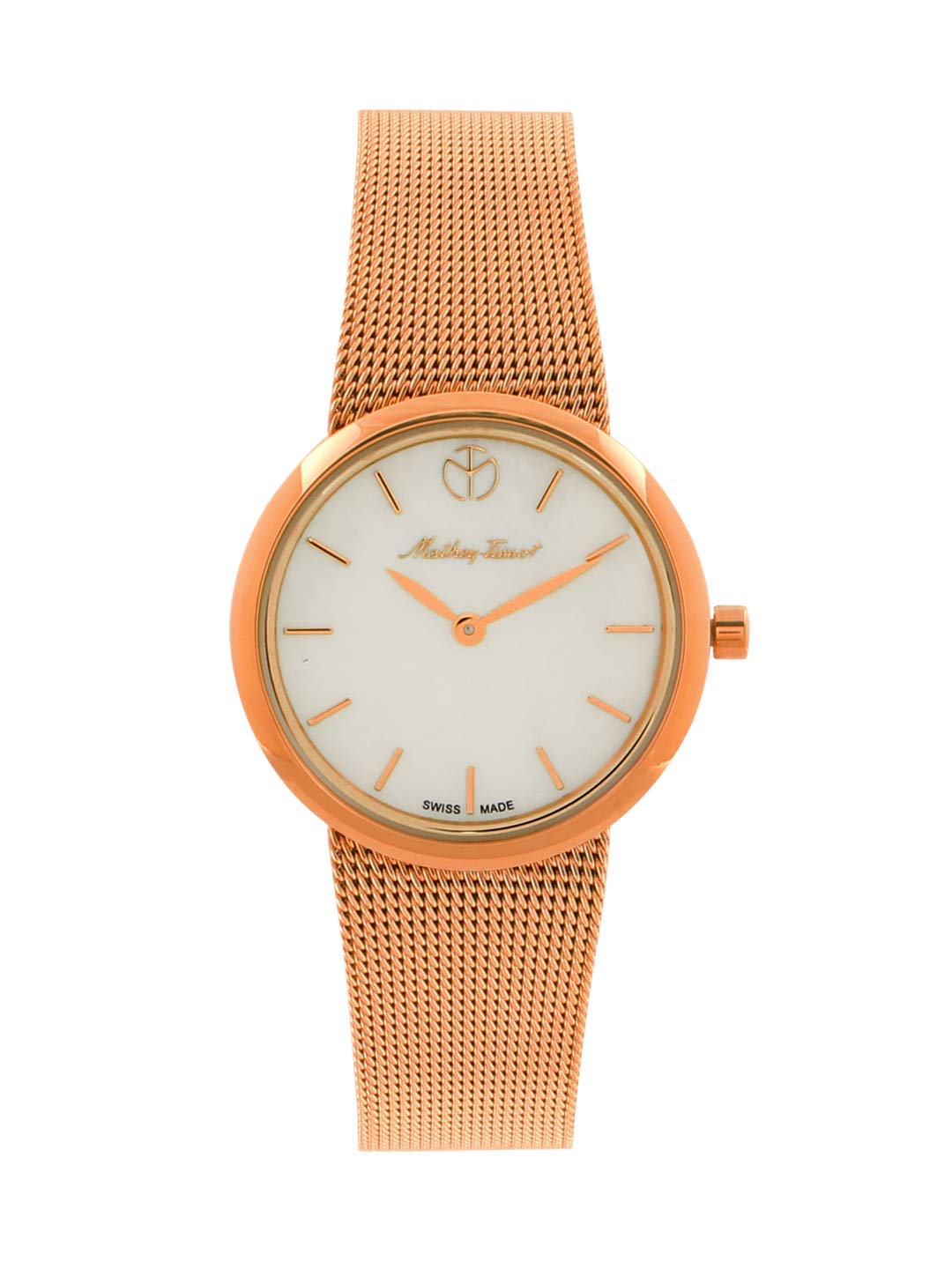 Mathey-Tissot Analog Mother of Pearl Dial Women's Watch-D403PI, White, Bracelet