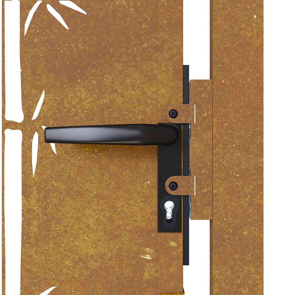 vidaXL Gartentor 100x75 cm Cortenstahl Bambus-Design