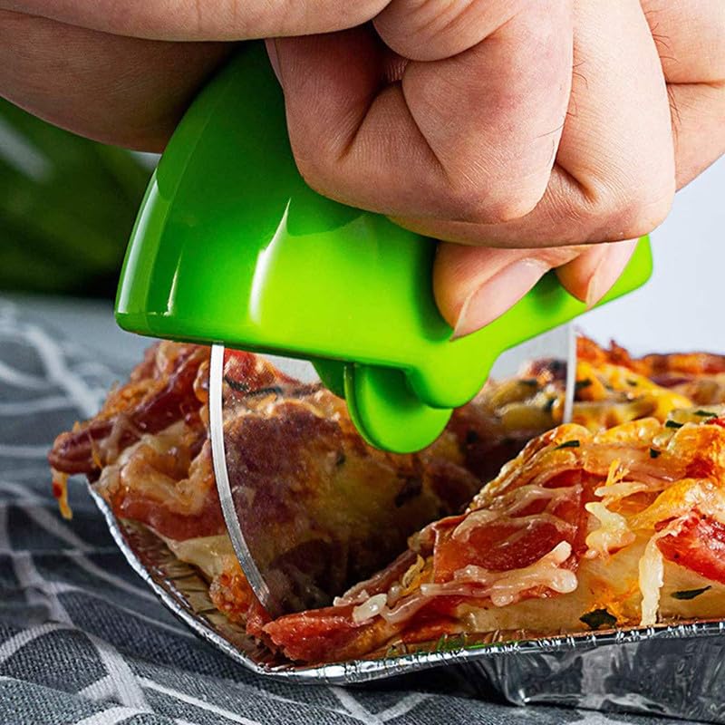 Image of Pizza Cutter Roll Cutting Wheel Pizza Cutter, Sandwich Cutter for Home - RA076 - Green