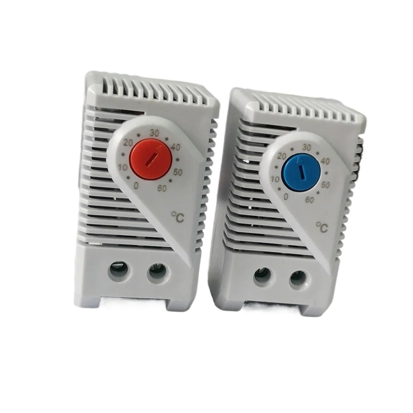 Regolatore di temperatura NO e normalmente chiuso Din Rail Mini termostato meccanico compatto(Orange)