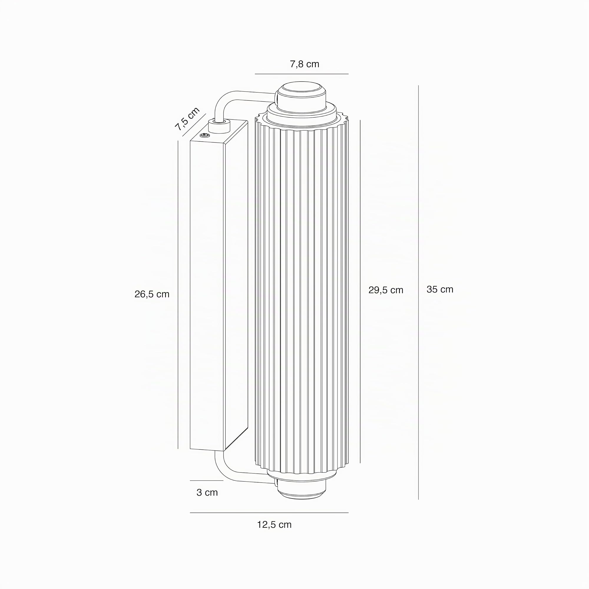 Wandleuchte Nimal Double in Schwarz E14 2-flammig IP44