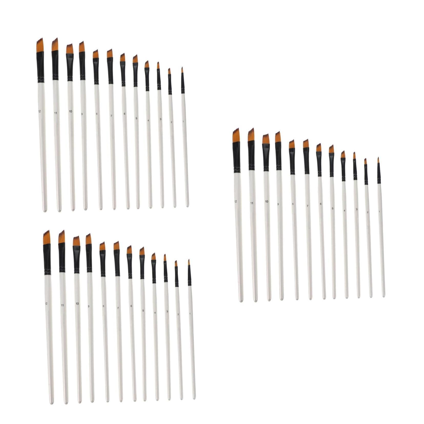 DOITOOL 36piezas Pinceles De De Nylon Mango De para Acrílico y Óleo para y del
