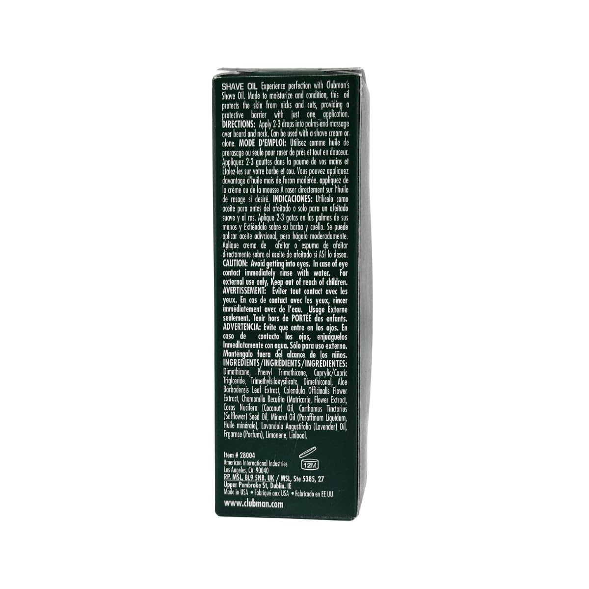 Clubman Pre Shave Oil – Pre Shave Oil for Men, Moisturizes Skin, Prevents Razor Burn, Nicks & Cuts, Shaving Oils for Men, 1 fl oz