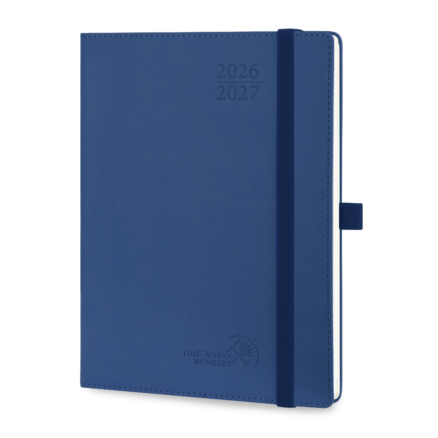 POPRUN 2026-2027 Academic Diary A5 Week to View (22x16.5 cm) Soft Cover 17 Months (Aug'26 - Dec'27) Vertical Weekly 26/27 Mid Year Planner(Navy blue)