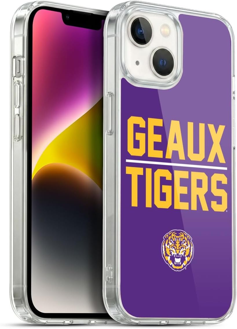 Head Case Designs Officially Licensed Louisiana State University LSU Geaux Tigers LSU Art Gel Case [Military Grade Protection] Compatible with Apple iPhone 14