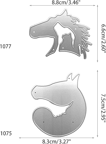 Miniatura 4 de Troqueles de corte de animales de caballo Plantilla de grabado de metal Plantilla de álbum de recortes DIY para hacer tarjetas de cumpleaños,
