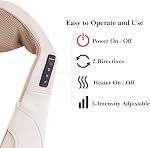 Shiatsu Neck Shoulder Back Massager with Heat - Electric Deep Tissue 3D Kneading Massage Pillow for Lower Back, Calf, Legs, Full Body Muscle Relaxation, Home, Office, and Car Use