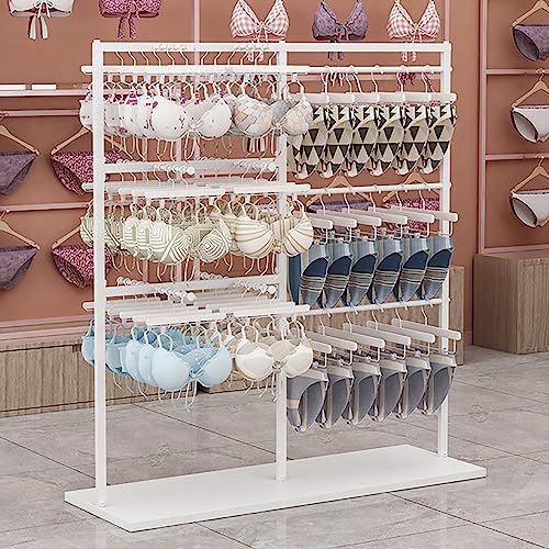 Présentoir de vêtements de lingerie en métal pour agencer une verrière de boutique