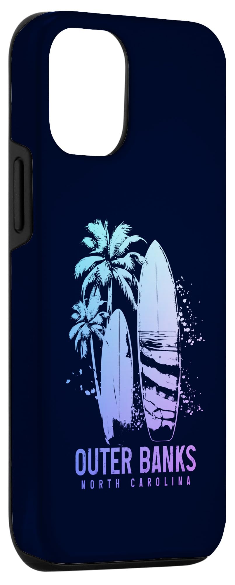 Outer Banks North Carolina Surf Vintage Surf Board Surfer Custodia per iPhone 12/12 Pro