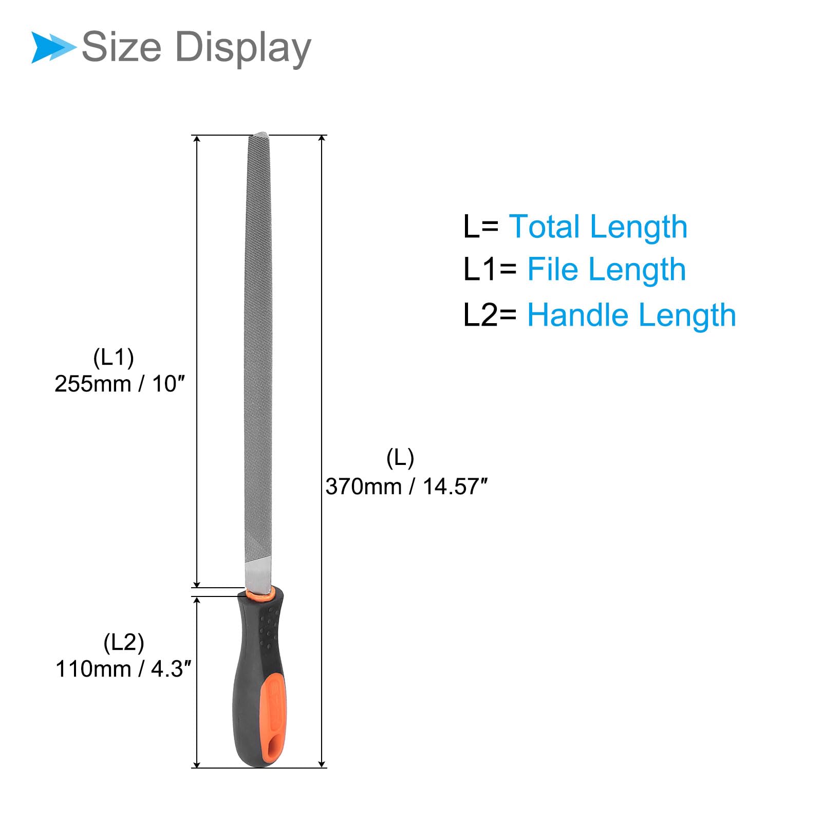 CoCud Triangular File,, Orange, 10" - Image 2