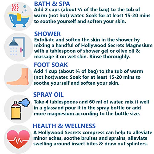 Hollywood Secrets Natural Magnesium Chloride Minerals Pharma Grade 500gm - Image 3