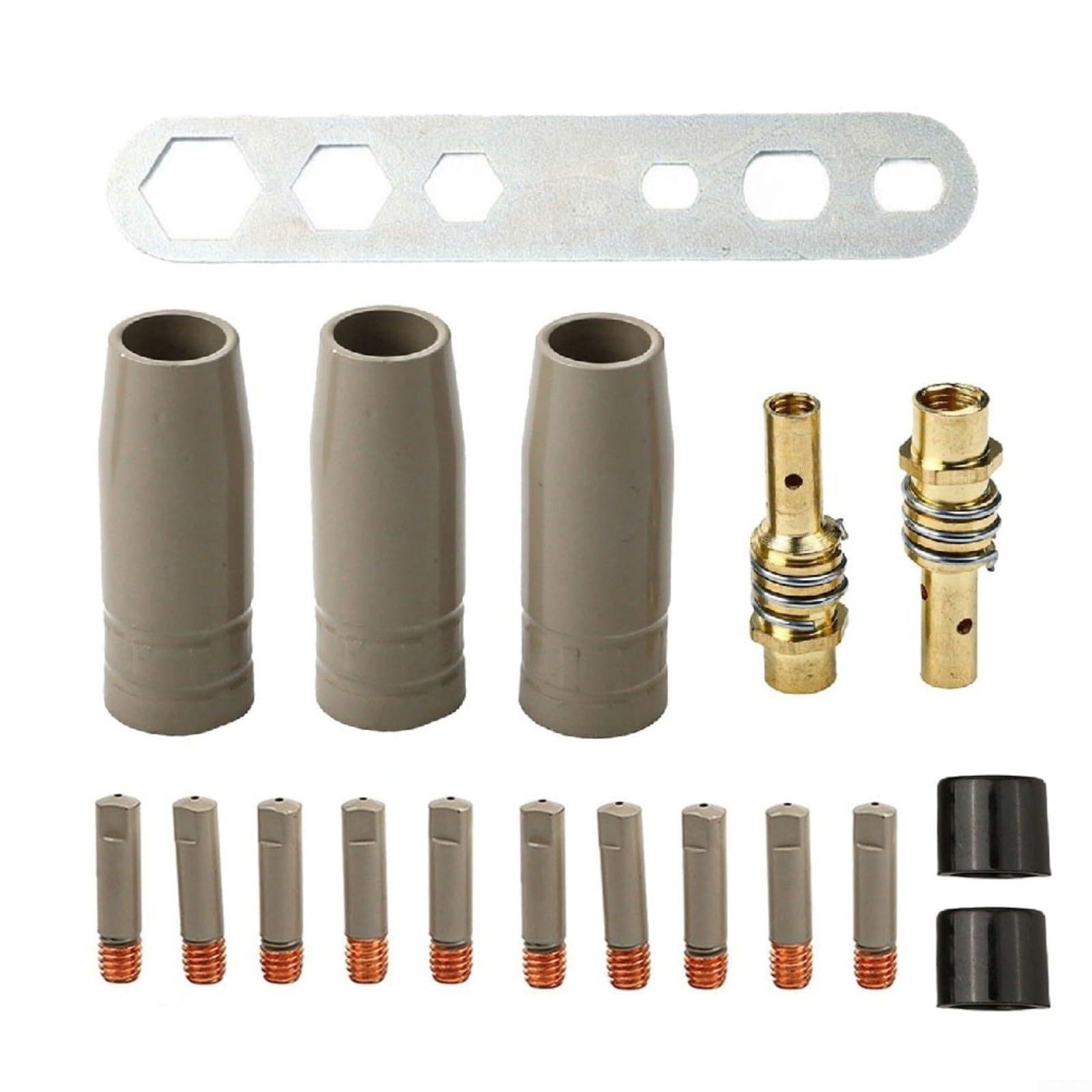 Boquillas de cobre de 0,6 mm antiadherentes y duraderas para antorcha de soldadura 15 AK