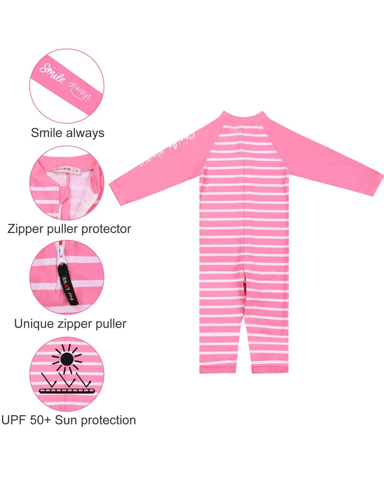 weVSwe Baby Toddler Boy Swimsuit Long Sleeve Baby Swimwear UPF 50+ Sun Protection Rash Guard Swimming Costume with Crotch Zipper 0-3 Years — view 131