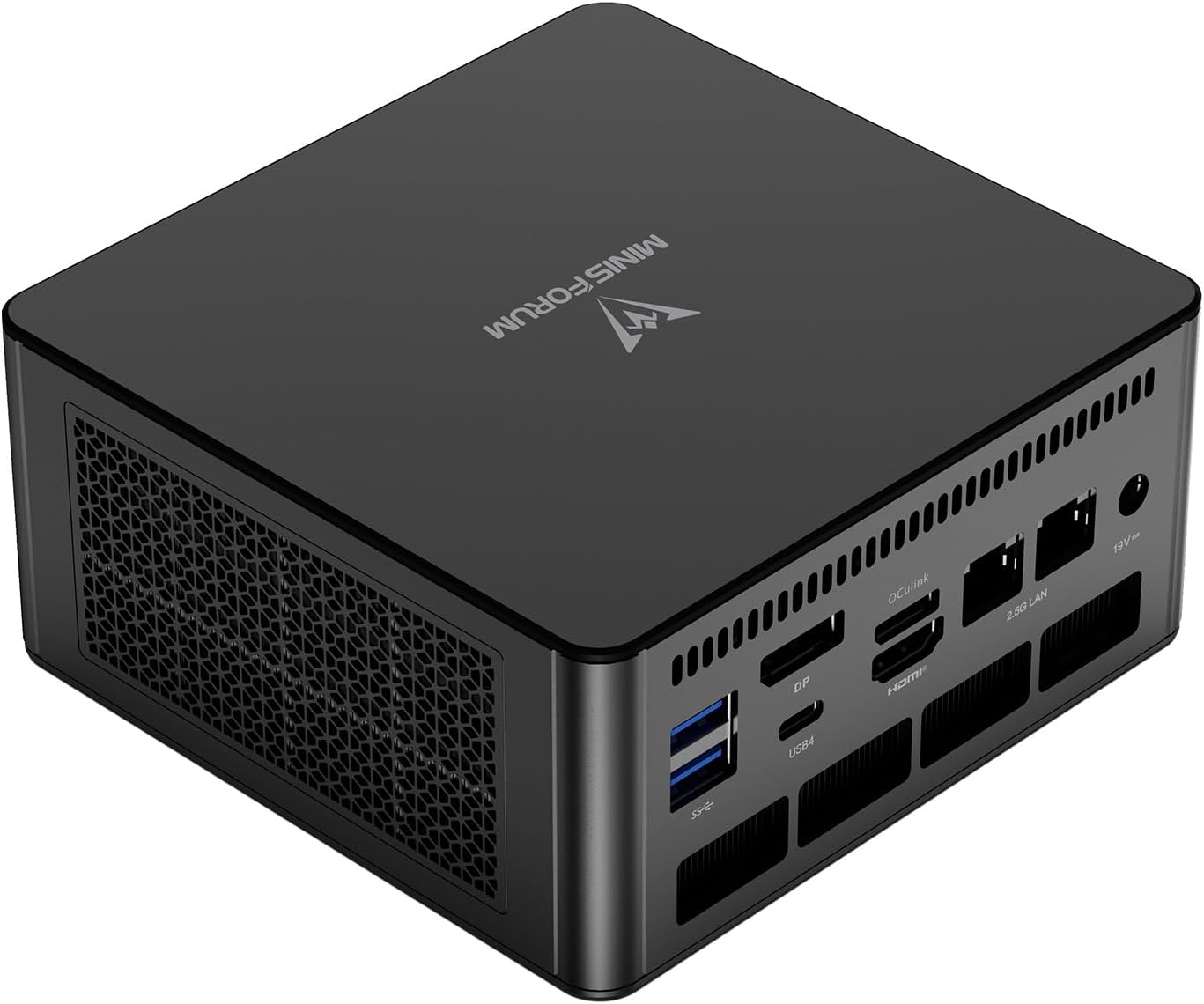 UM890 Pro Mini PC AMD Ryzen 9 8945HS(8C/16T, up to 5.2GHz) Barebone Version, 2xUSB4(PD 8K)|1xHDMI|1xDP Four Outputs, 2X RJ45, BT5.2 4xUSB3.2 AMD Radeon 780M Graphics Micro Computer