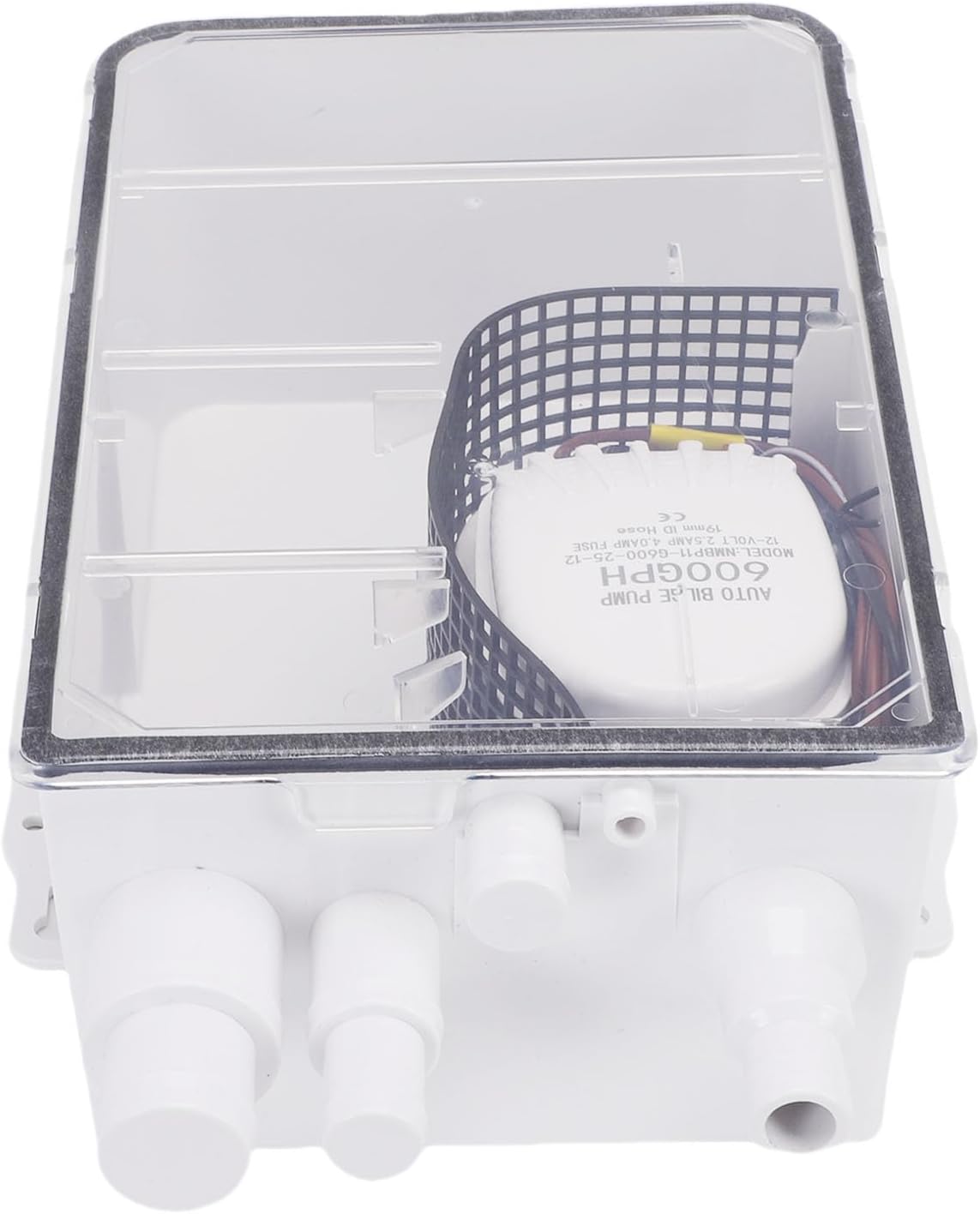 Shower Sump Pump System, 12V 600GPH Marine Multi Port Sump Pump Drain Box for Boats RVs Yacht, Shower Drain, Accessories