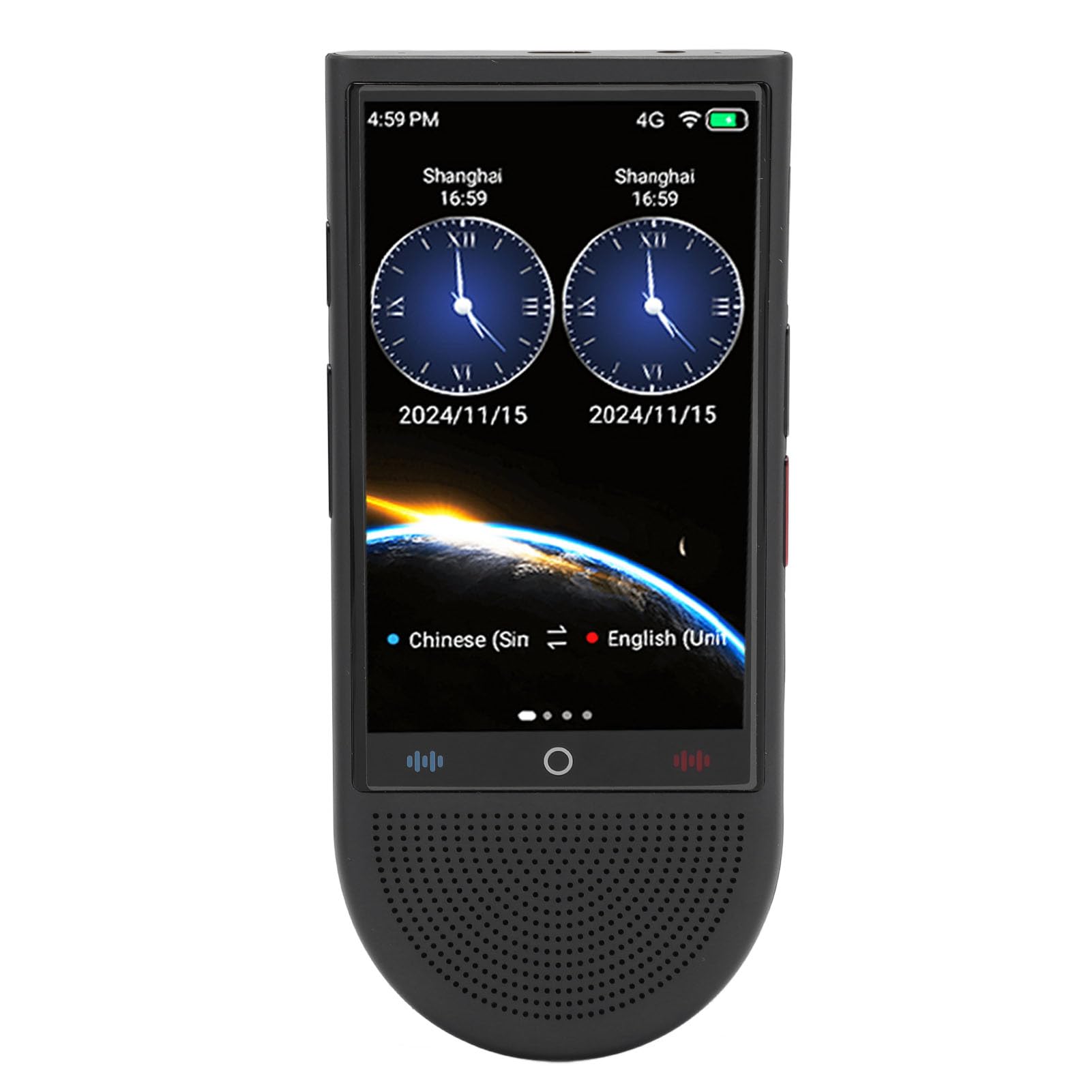 Vikye Sprachübersetzer-Gerät, 4G-Unterstützung, 138 Sprachen, Fortschrittliche Übersetzungs-Engine für Reisende und Geschäftsleute, Metall-4,0-Zoll-Bildschirm