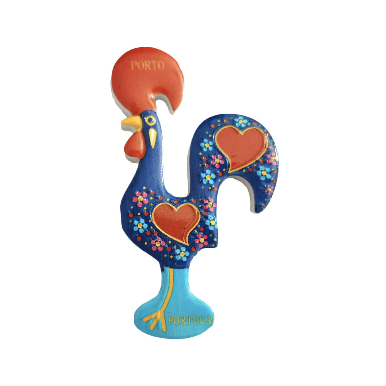 Calamita per frigorifero 3D con simbolo del Portogallo, tram e gallo di Lisbona, souvenir da viaggio, decorazione magnetica per frigorifero
