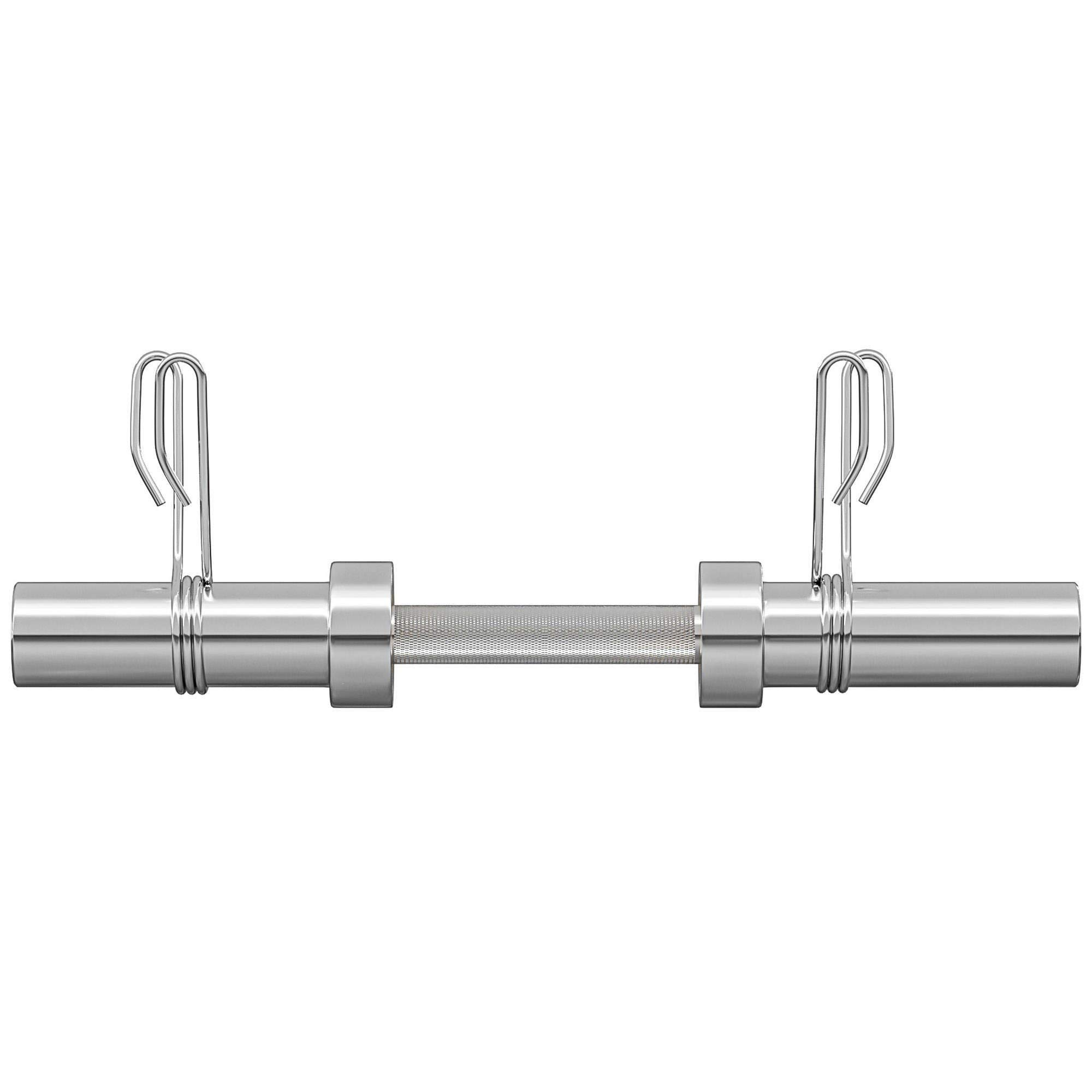 Barre d'haltères Marbo Sport Olympia 50 mm - barre d'haltères 180 cm, barre d'haltères 150 cm, barre d'haltères 120 cm, barre SZ 120 cm, barre super SZ 120 cm et barre d'haltères 50 cm - chromée et moletée avec serrures à ressort