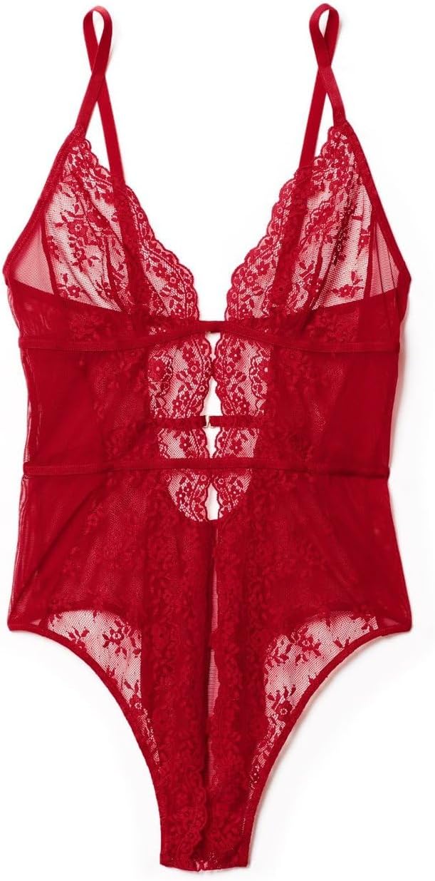 Adore Me Rosie Unlined Bodysuit - XS-4X Regular & Plus-Size Lace Bodysuit Lingerie With Lace Cups & Cheeky Back