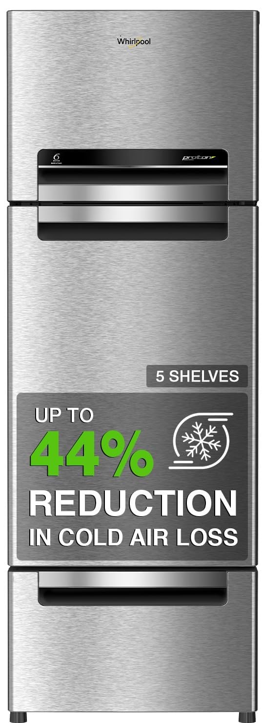 Sponsored Ad - Whirlpool 235 L Frost Free Triple-Door Refrigerator (FP 253D PROTTON ROY RADIANT STEEL(Z) Double Door Refrigerator space)
